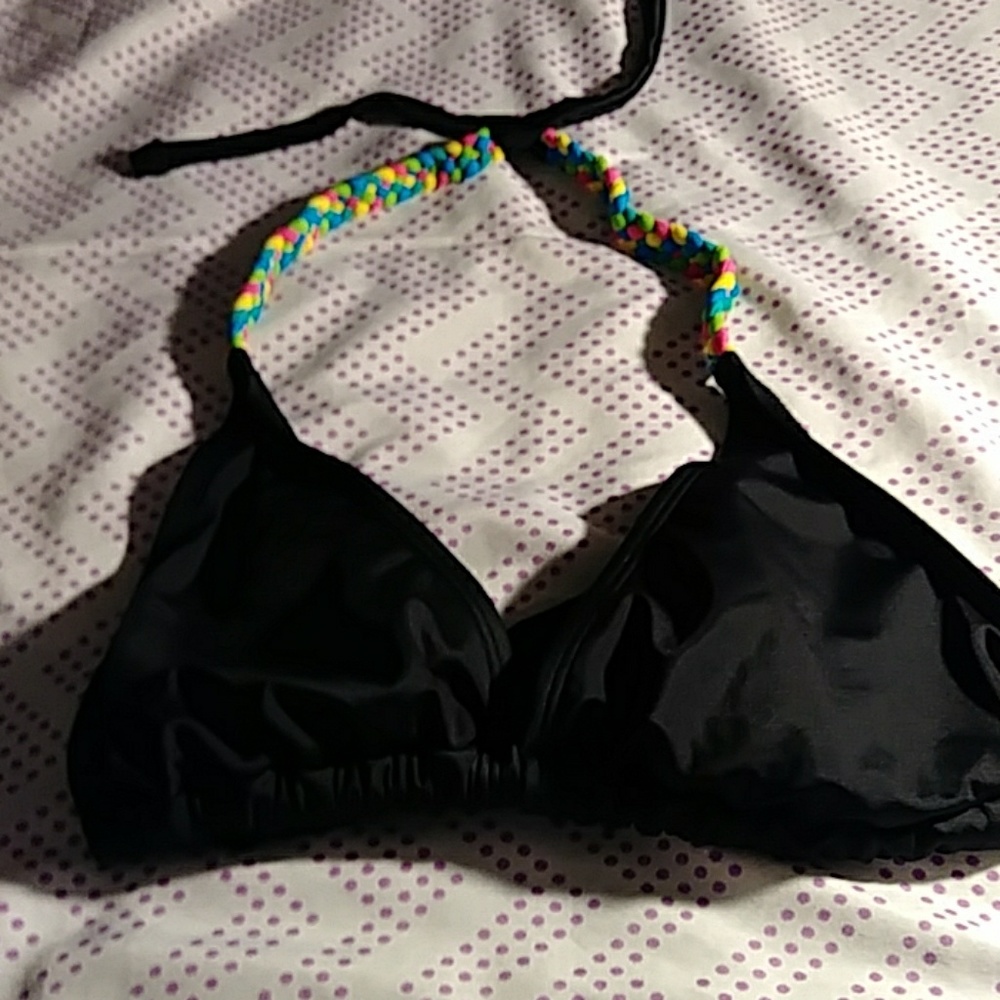 Joe Boxer Bathing Suit Top Black L